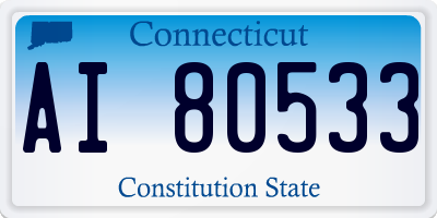 CT license plate AI80533