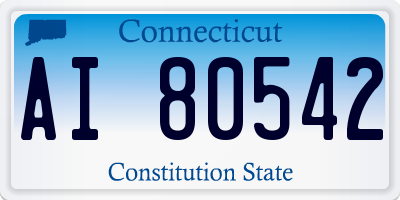 CT license plate AI80542