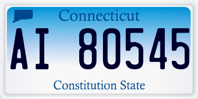 CT license plate AI80545