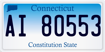 CT license plate AI80553
