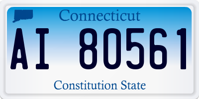 CT license plate AI80561