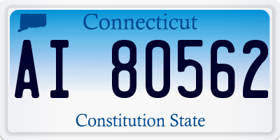 CT license plate AI80562