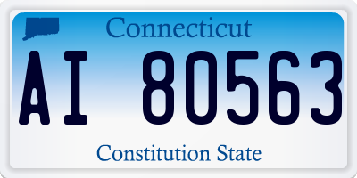 CT license plate AI80563