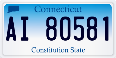 CT license plate AI80581