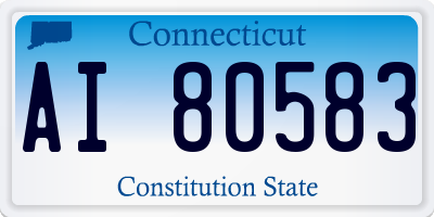 CT license plate AI80583