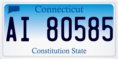 CT license plate AI80585