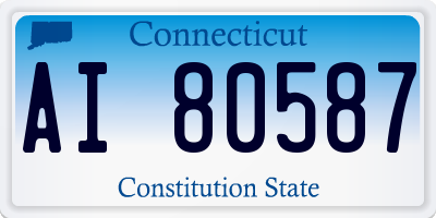 CT license plate AI80587
