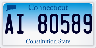CT license plate AI80589