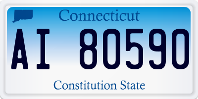 CT license plate AI80590