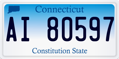 CT license plate AI80597