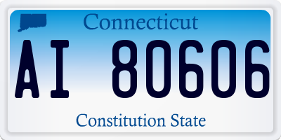 CT license plate AI80606