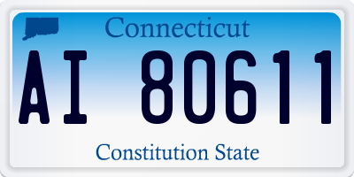 CT license plate AI80611