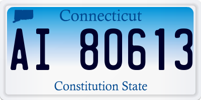 CT license plate AI80613