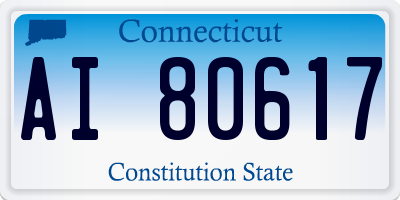 CT license plate AI80617
