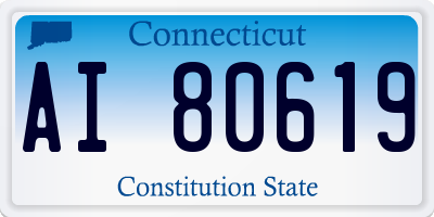 CT license plate AI80619