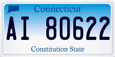 CT license plate AI80622