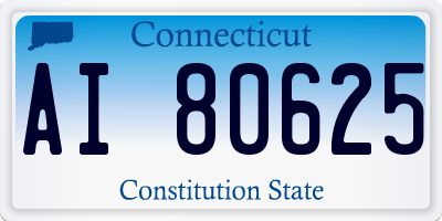 CT license plate AI80625