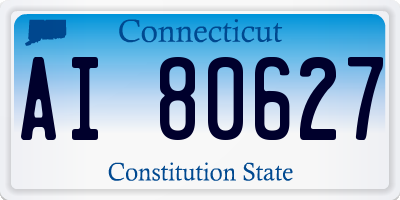 CT license plate AI80627