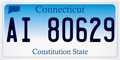 CT license plate AI80629