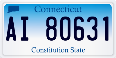 CT license plate AI80631