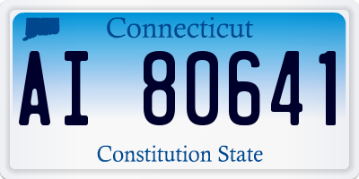 CT license plate AI80641