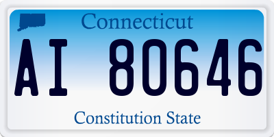 CT license plate AI80646