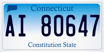 CT license plate AI80647