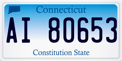 CT license plate AI80653