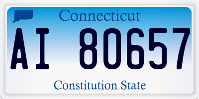 CT license plate AI80657