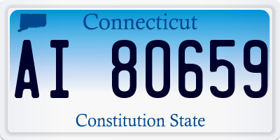 CT license plate AI80659