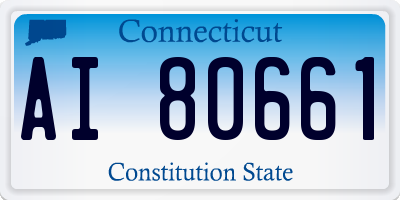 CT license plate AI80661