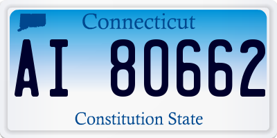 CT license plate AI80662