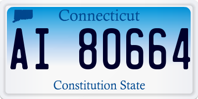 CT license plate AI80664