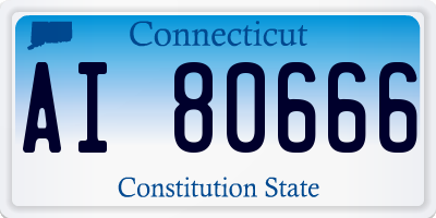 CT license plate AI80666