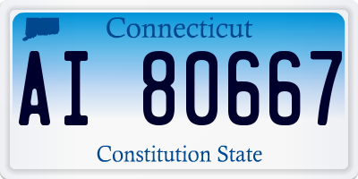 CT license plate AI80667