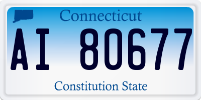 CT license plate AI80677