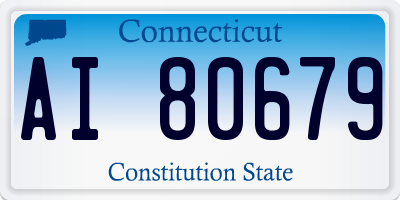 CT license plate AI80679