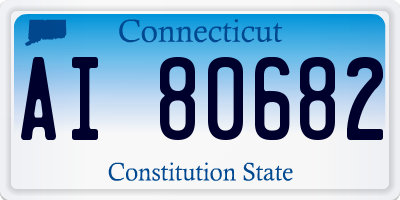 CT license plate AI80682
