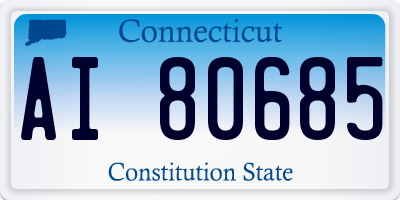 CT license plate AI80685