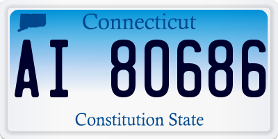 CT license plate AI80686