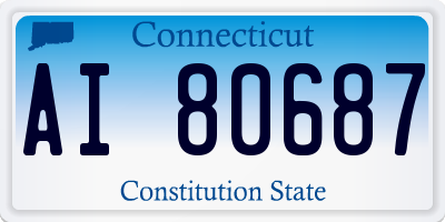CT license plate AI80687