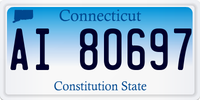 CT license plate AI80697