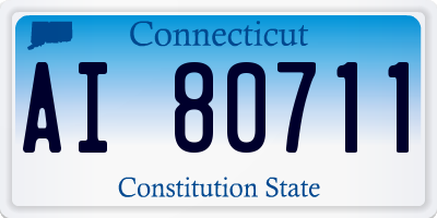 CT license plate AI80711
