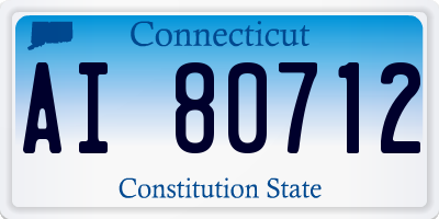CT license plate AI80712