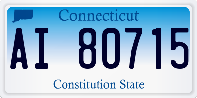 CT license plate AI80715