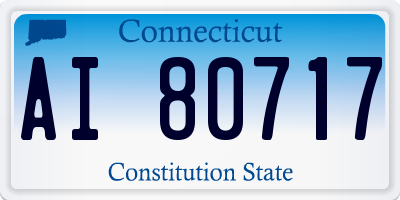 CT license plate AI80717