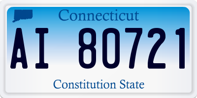 CT license plate AI80721