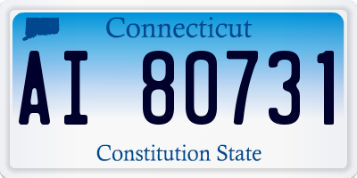 CT license plate AI80731
