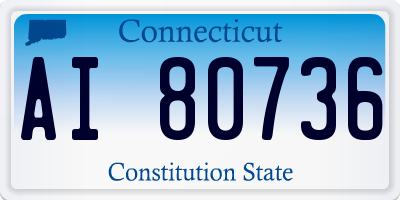CT license plate AI80736