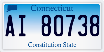 CT license plate AI80738